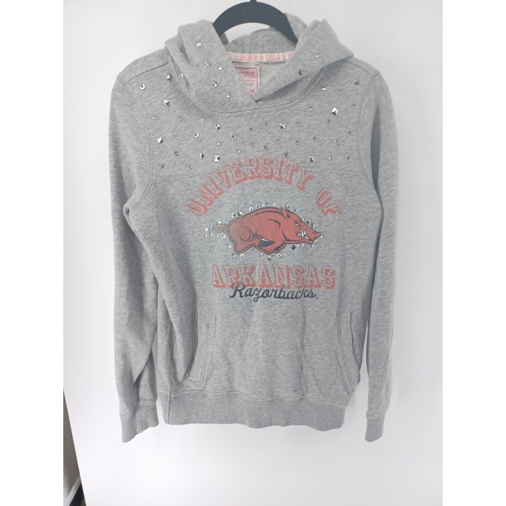 Victoria secret Pink Pullover Sweater Womens Gray M hoodie college collection